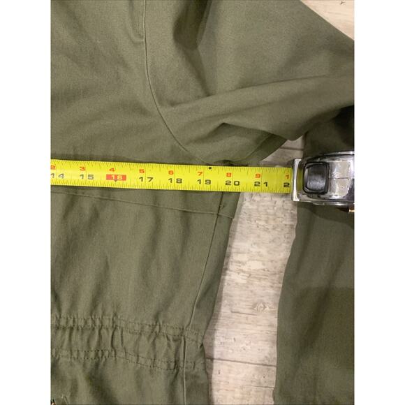 St. John’s Bay Women’s Olive Green Hooded Utility Jacket Large - Picture 3 of 6